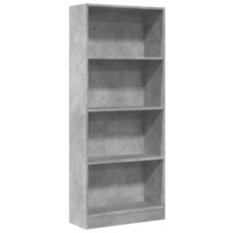 Berkfield Home Bookcase Concrete Grey 60x24x143 cm Engineered Wood - Size: 60 x 24 x 143 cm - thumbnail 1