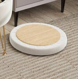 STILVORA Storage Ottoman with Metal Legs in Cream - thumbnail 8
