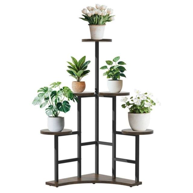 Kelvenix 115cm Large Flower Shelf Stand for Multiple Plants Holder in Black - image 1