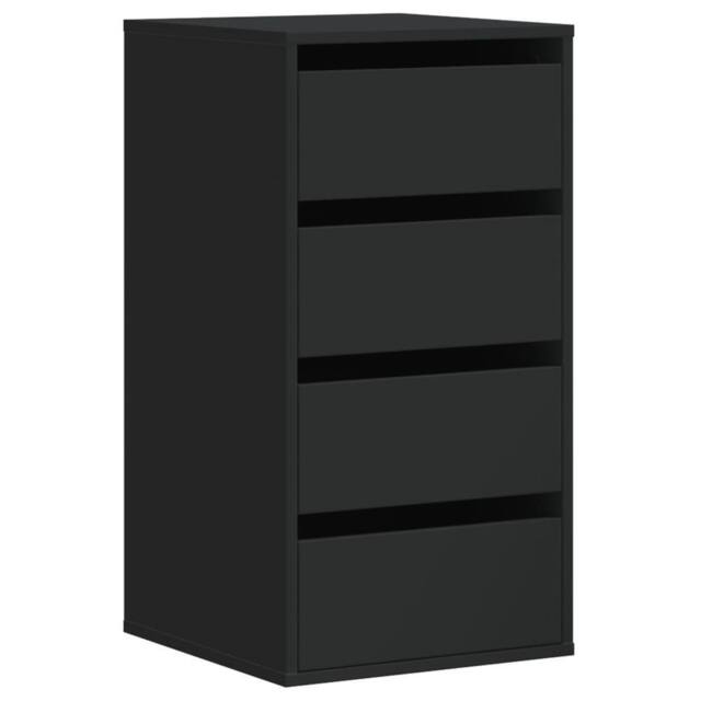 Berkfield Home Corner Chest of Drawers Black 40x41x76 cm Engineered Wood - Size: 40 x 41 x 76 cm - image 1