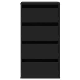 Berkfield Home Corner Chest of Drawers Black 40x41x76 cm Engineered Wood - Size: 40 x 41 x 76 cm - thumbnail 4