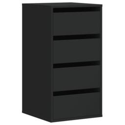 Berkfield Home Corner Chest of Drawers Black 40x41x76 cm Engineered Wood - Size: 40 x 41 x 76 cm - thumbnail 1