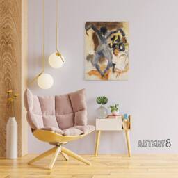 "Artery8 Dancing At Marshalls Hotel Charles Demuth Canvas Wall Art Print in Brown - Size: W12"" x H16""" - thumbnail 3