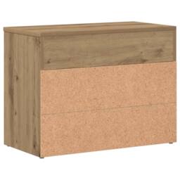 Berkfield Home Shoe Bench Artisan Oak 60x30x45 cm Engineered Wood in Brown - Size: 60 x 30 x 45 cm - thumbnail 7