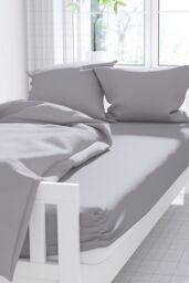 Belledorm Premium Blend 500 Thread Count 30cm Fitted Sheet in White - Size: Super King - thumbnail 2