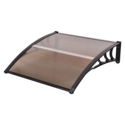 Costway Door Canopy Awning Shelter Front Back Porch Window Roof in Brown - thumbnail 6