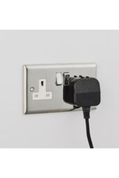 Netlighting Carlson 1 Light Wall Light Matt Black & Light Grey Cotton Mix E14 - thumbnail 6