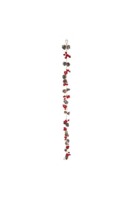KDMD Cone & Red Berry Garland 180cm - image 1