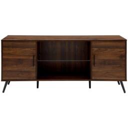 "Centurion Supports PORTOBELLO Walnut 6-Shelf Storage up to 65"" Flat Screen TV Cabinet" - thumbnail 5