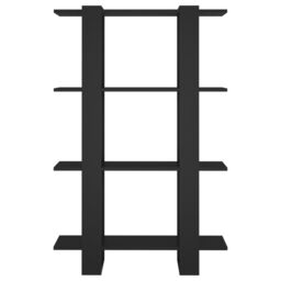Berkfield Home Book Cabinet/Room Divider Black 80x30x123.5 cm - thumbnail 5