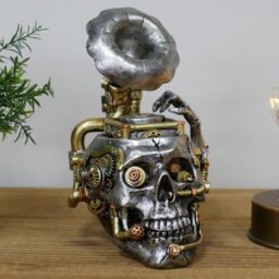 Gifts Direct 2 U Steampunk Skull Record Player Ornament in Metallic Gold - thumbnail 5