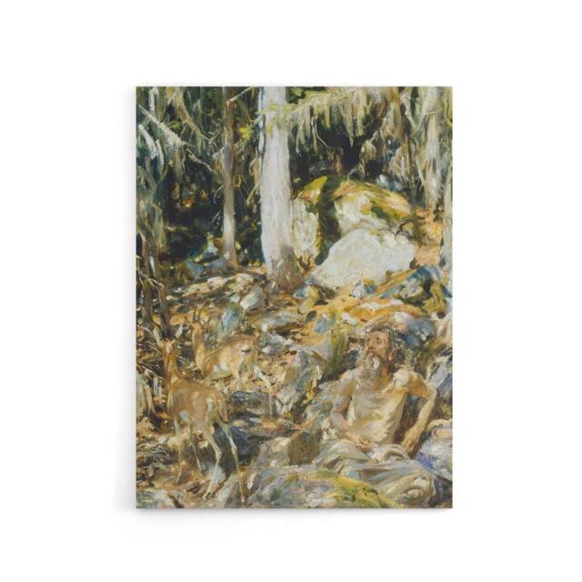 "Artery8 Il Solitario The Hermit in the Forest Sargent Canvas Wall Art Print - Size: W12"" x H16""" - image 1