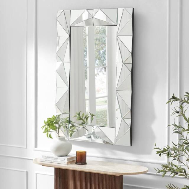FurnitureboxUK Atlas Vintage Style Long Rectangle 120x80cm Mirror in Metallics - Size: 120x80 cm - image 1