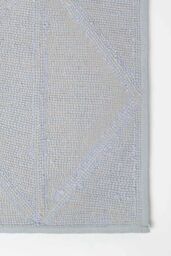Homescapes 100% Cotton Bath Mat Tufted Geometric Design in Blue - thumbnail 4