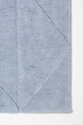 Homescapes 100% Cotton Bath Mat Tufted Geometric Design in Blue - thumbnail 2
