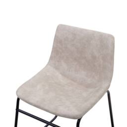 Wyld and Coco Riverside Beige Fabric Dining Chairs Set of 2 with Black Legs - thumbnail 8