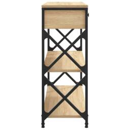 Berkfield Home Decorative Console Table Sonoma Oak 75x28x75 cm Engineered Wood in Light Brown - Size: 75 x 28 x 75 cm - thumbnail 7