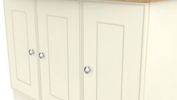 Ready Assembled 2 U Albert 3 Door Sideboard (Ready Assembled) in Cream - Size: Large - thumbnail 3