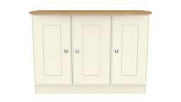 Ready Assembled 2 U Albert 3 Door Sideboard (Ready Assembled) in Cream - Size: Large - thumbnail 1
