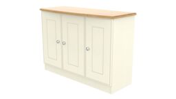 Ready Assembled 2 U Albert 3 Door Sideboard (Ready Assembled) in Cream - Size: Large - thumbnail 2