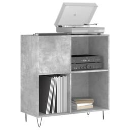 Berkfield Home Record Cabinet Concrete Grey 84.5x38x89 cm Engineered Wood - thumbnail 3