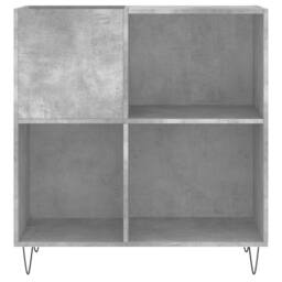 Berkfield Home Record Cabinet Concrete Grey 84.5x38x89 cm Engineered Wood - thumbnail 4