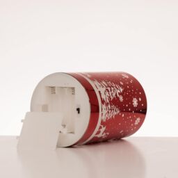 Shatchi 13cm Christmas Decorated Vase Table Forest Scene Red - thumbnail 5