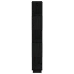 Berkfield Home Book Cabinet/Room Divider Black 80x25x163.5 cm Solid Wood Pine - thumbnail 4