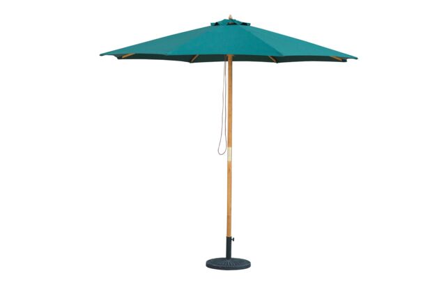 Mint Outdoor Bali - Wooden Parasol - 2.95m - Hunter Green Weatherproof Fabric - image 1