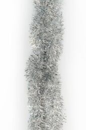 Neel Blue Christmas Tinsel Garland Shiny Metallic Fine Foil Xmas Tree Garland, 2m in Silver