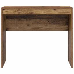 Berkfield Home Writing Desk Old wood Engineered wood 90 x 40 x 76 cm Durable in Brown - thumbnail 5