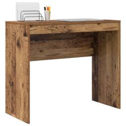 Berkfield Home Writing Desk Old wood Engineered wood 90 x 40 x 76 cm Durable in Brown - thumbnail 3