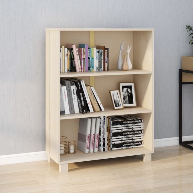 Berkfield Home Book Cabinet HAMAR Honey Brown 85x35x112 cm Solid Wood Pine - Size: 85 x 35 x 112 cm - image 1