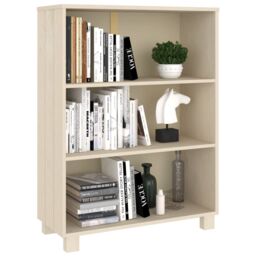Berkfield Home Book Cabinet HAMAR Honey Brown 85x35x112 cm Solid Wood Pine - Size: 85 x 35 x 112 cm - thumbnail 6