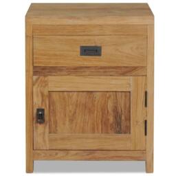 Berkfield Home Bedside Cabinet Solid Teak 40x30x50 cm in Brown - Size: 40 x 30 x 50 cm - thumbnail 2