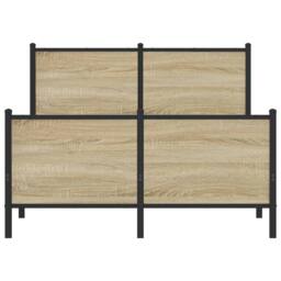 Berkfield Home Metal Bed Frame without Mattress Sonoma Oak 120x190 cm Small Double in Light Oak - thumbnail 5