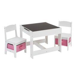 Liberty House Toys Table & Chairs with Storage Bins in White - thumbnail 7