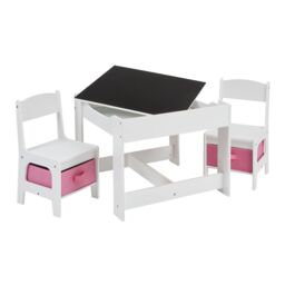 Liberty House Toys Table & Chairs with Storage Bins in White - thumbnail 5