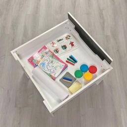Liberty House Toys Table & Chairs with Storage Bins in White - thumbnail 3