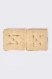 Homescapes Cotton Travel Support Booster Cushion in Taupe - Size: 50 cm x 50 cm - thumbnail 3