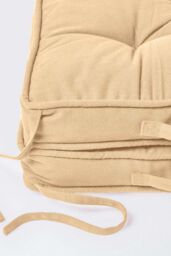 Homescapes Cotton Travel Support Booster Cushion in Taupe - Size: 50 cm x 50 cm - thumbnail 4
