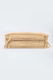 Homescapes Cotton Travel Support Booster Cushion in Taupe - Size: 50 cm x 50 cm - thumbnail 5