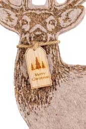 Marco Paul Wooden Stag Christmas Ornament in Brown - thumbnail 5