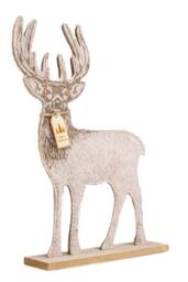 Marco Paul Wooden Stag Christmas Ornament in Brown - thumbnail 7