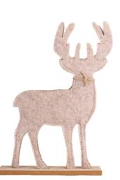 Marco Paul Wooden Stag Christmas Ornament in Brown - thumbnail 4