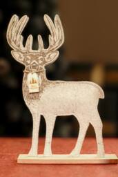 Marco Paul Wooden Stag Christmas Ornament in Brown - thumbnail 8