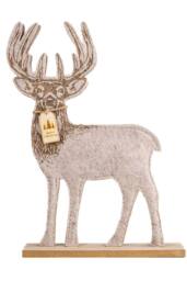 Marco Paul Wooden Stag Christmas Ornament in Brown - thumbnail 6