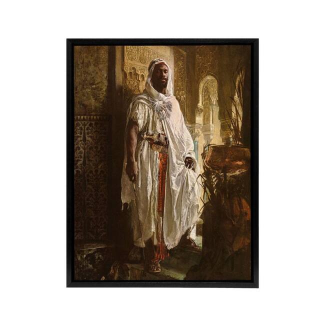 "Artery8 Charlemont The Moorish Chief Framed Canvas Wall Art Print in Brown - Size: W12"" x H16""" - image 1