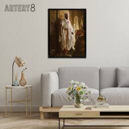 "Artery8 Charlemont The Moorish Chief Framed Canvas Wall Art Print in Brown - Size: W12"" x H16""" - thumbnail 3