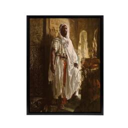 "Artery8 Charlemont The Moorish Chief Framed Canvas Wall Art Print in Brown - Size: W12"" x H16""" - thumbnail 1